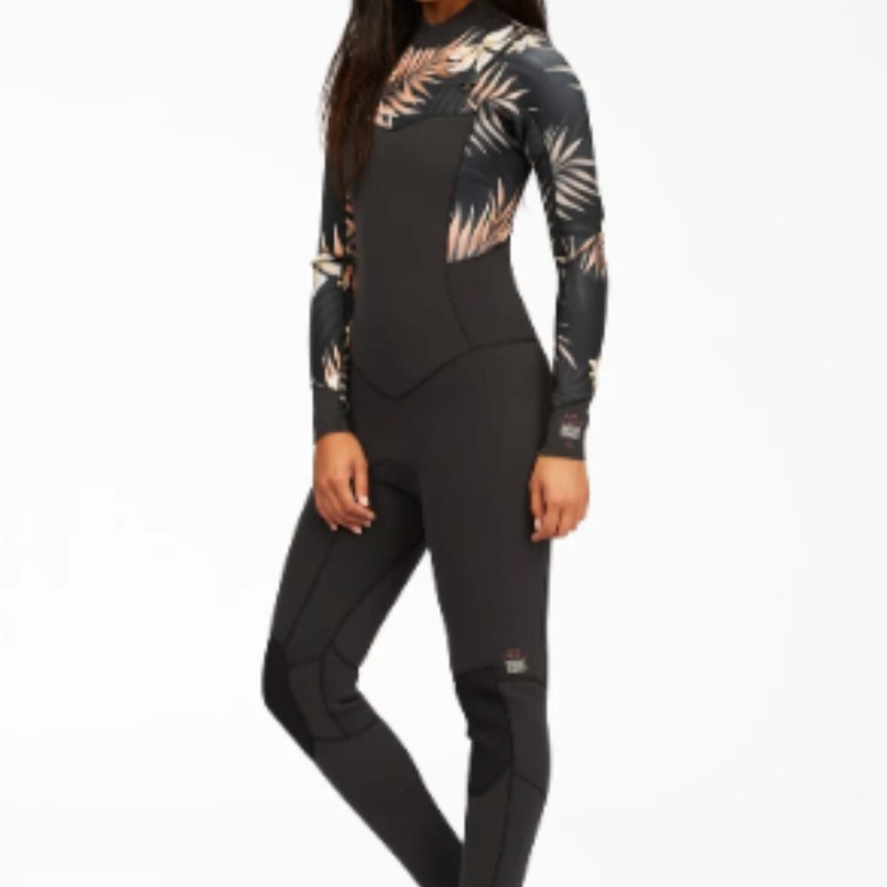 Billabong Women's Salty Dayz 4/3 Chest-Zip Wetsuit - Size 4